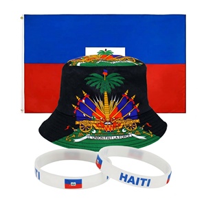 Articles de Fan pour l'équipe d'Haïti 2026 (48 équipes) : Drapeaux, Casquettes, Écharpes, Bracelets de la Coupe, Ensembles 150x90cm, Cadeaux Personnalisables - Product Image 1