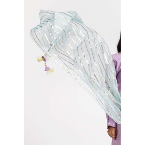 Vestido Pakistaní de Georgette Pesado con Lurex Teñido en Color Menta, Salwar Kameez de Bollywood para Mujer, para Fiestas, Festivales, Ropa Étnica - Product Image 4