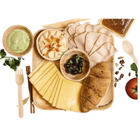 Assiettes carrées jetables en fibre d'arec naturelles de qualité supérieure, robustes, 10"/9"/8"/7"/6"/5"/4", compostables, biodégradables, écologiques, pour fêtes