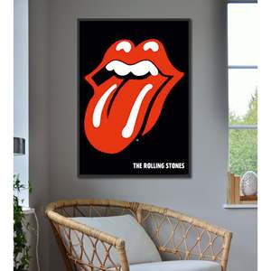 Póster con el Logotipo de los Rolling Stones, Impresión Digital en Vinilo para Uso Decorativo - Product Image 1