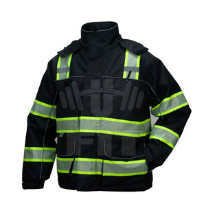 เสื้อแจ็กเก็ตใส่ทำงานกันไฟสีดำสำหรับงานเชื่อมแบบกำหนดเองสำหรับฤดูหนาว - Product Image 2