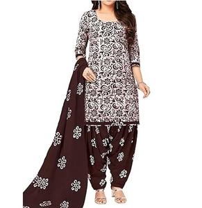 Traje de Algodón Elegante y Transpirable para Mujer, Estilo Indio Pakistaní, Salwar Kameez Informal, Listo para Usar, Cosido y Bordado, Vestido Étnico - Product Image 1