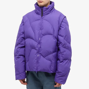 Custom Made OEM Adjustable <b>Bubble</b> Puffer Jacket for Men Winter Wear <b>Top</b> Quality Hot Selling Men Fashionable Puffer Jackets - Product Image 1