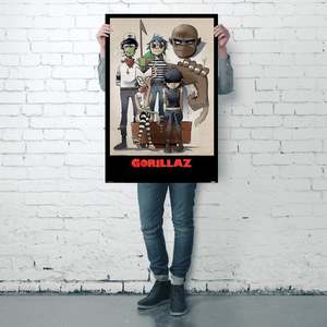 Gorillaz Modern Design <b>Poster</b> Black <b>Frame</b> Paper Material for Wall Usage - Product Image 3
