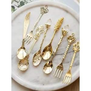 Handmade Custom Luxury Metal <b>Steak</b> <b>Knife</b> and Fork Set Luxury Tableware Cutlery Dinnerware for Kitchen Spoon Cutlery Accessory - Product Image 2