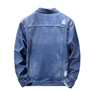 Blousons en jean surdimensionnés pour hommes 2026 – Design personnalisé, col rabattu, style délavé – Veste en jean pour hommes du Bangladesh - Product Image 2