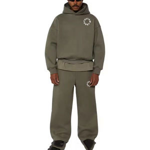 ชุดวอร์มทรงหลวมมีฮู้ดสำหรับผู้ชายชุดวอร์มผ้าฟลีซโอเวอร์ไซส์ผ้าคอตตอน450GSM ไซส์พิเศษออกแบบได้ตามต้องการสำหรับฤดูหนาว - Product Image 1