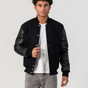 Executive Men Varsity Jacket Wool Leather Sleeve Baseball Letterman Warm Durable Comfortable Streetwear Fashion Design - Product Image 4