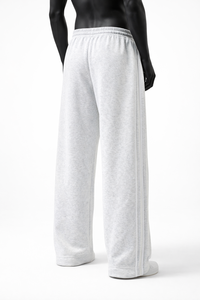 Pantalones de chándal anchos para hombre con diseño de pliegues, cintura elástica con cordón, pantalones de felpa para descansar, venta al por mayor OEM de pantalones para hombre - Product Image 2