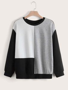 Sudadera con capucha con cordón y manga raglán de bolsillo canguro con bloqueo de Color personalizado de algodón de calidad de fábrica para mujer - Product Image 2