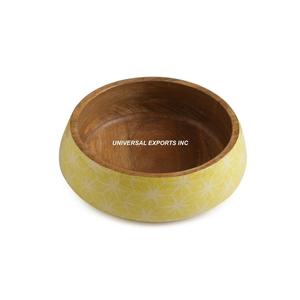 Cuenco de madera de lujo para servir, diseño de pegatina de forma redonda, cuenco dulce, cuenco de Chocolate de madera con estilo clásico - Product Image 1