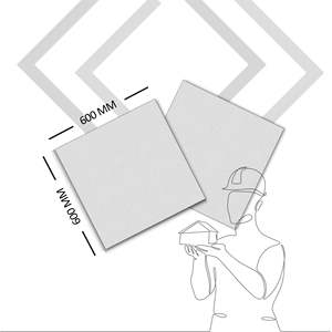 Carreaux gris les plus vendus pour appartement 600*600mm Carreaux de sol imprimés numériquement SGVT Matt Water Scratch Proof Anti-Slip Pisos - Product Image 1