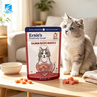 Sachet d'emballage pour aliments pour animaux de compagnie avec soufflet de fond, fermeture éclair, pochette laminée, barrière anti-humidité et anti-oxygène, impression hélio, logo personnalisé, qualité alimentaire