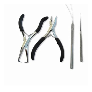 Professional Micro Ring Hair Extension & Beading Hair Extension Pliers Bead Removal Pliers With <b>Leather</b> <b>Pouch</b> Eco-Friendly - Product Image 3