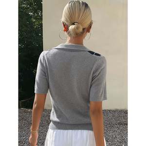 Suéter de Punto con Cuello Redondo y Estampado Argyle para Mujer, Top Transpirable a la Moda - Product Image 5