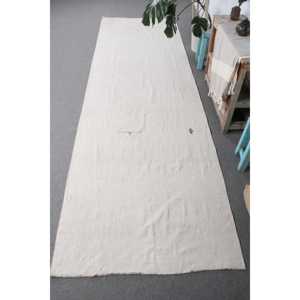 Tapis de 3,4 x 10,8 pieds, tapis turc vintage, tapis en laine à pois blancs - Product Image 1