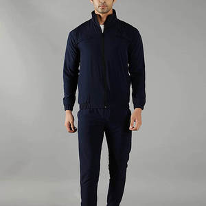 Ensemble de survêtement technique en molleton zippé pour homme, coupe régulière, écoresponsable, motif uni, grandes tailles - Product Image 3