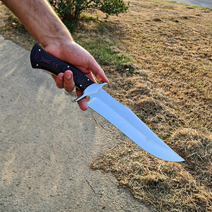 Couteau de chasse et de camping en acier Damas à pointe tombante, service OEM ODM personnalisé de haute qualité, garantie 1 an - Product Image 5