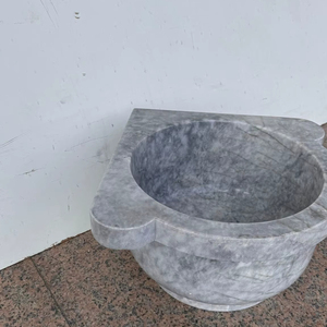 อ่างหินอ่อนตุรกีแบบดั้งเดิมมุมฮัมมัมคุรุนะ - Product Image 1