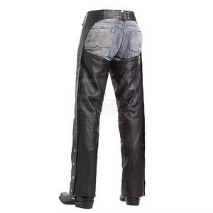 Chaps en cuir pour hommes, conception de logo personnalisé à prix raisonnable, utilisation en extérieur, couleur unie, hommes délavés - Product Image 2