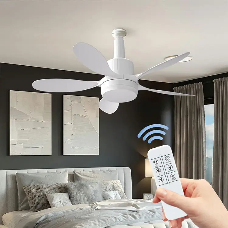 All'ingrosso 22 pollici piccolo telecomando Led ventilatore personalizzato moderno rotante smart bldc telecomando lampada da soffitto ventilatore con luce a led