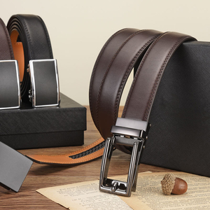 Cinturón de negocios ajustable de lujo para hombre, personalizado, de alta calidad, piel de vaca genuina, acero, diseñador automático, estilo informal, MODREN - Product Image 2