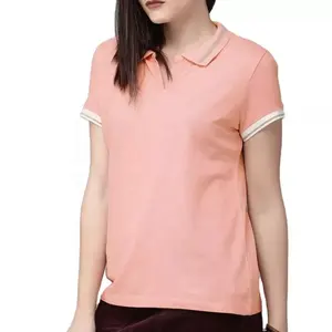 女性のためのカスタマイズされたポロシャツ新しいカスタムデザインレディース高品質ファッションカジュアルポロTシャツ卸売価格