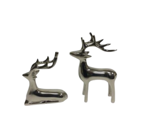 Juego de tres ciervos de acabado brillante fundido personalizado hecho a medida ciervos decorativos para el hogar escultura decorativa de ciervo de aluminio - Product Image 5