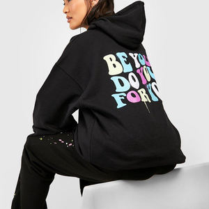 Fabrication de sweats à capuche personnalisés pour hommes grande taille, sweats à capuche en molleton 600 GSM, sweats à capuche unisexes pour femmes, sweats à capuche surdimensionnés unis - Product Image 3