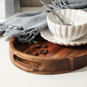 Bandeja de madera ovalada con asas, la bandeja de servicio de madera natural más vendida para la decoración del hogar y la cocina - Product Image 4