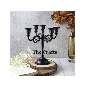 Candélabre artisanal en fer noir, taille et forme personnalisées pour les mariages et Noël, la marque Crafts - Product Image 4