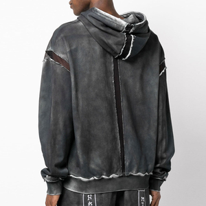 Sweat-shirt pour homme au design élégant et délavé, vêtement tendance pour l'hiver, de bonne qualité, teinture unie, prix de gros - Product Image 4