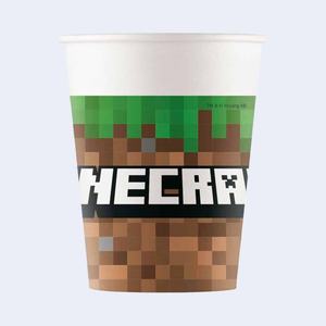 Gobelets jetables Minecraft 200 ml pour fêtes, lot de 8 - Product Image 1