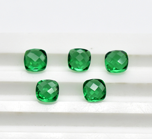 6 mm Rose coupe vert émeraude Checker laboratoire à facettes créé nanosital pierre précieuse pour la fabrication de bijoux de collier - Product Image 3