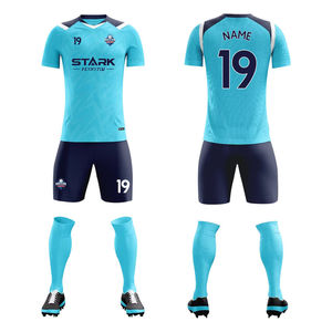 Camiseta de fútbol de cuerpo completo de manga corta Unisex profesional con logotipo de número Ropa de entrenamiento de partido unisex personalizada - Product Image 4