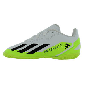 Zapatillas Adidas X Crazyfast.4 IN GS para Niño, Color: Blanco/Negro/Verde Limón, 100% Auténticas - Product Image 1