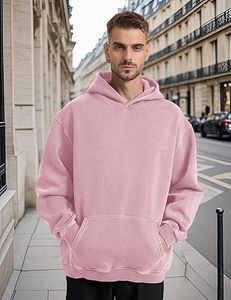 Sudaderas Casuales de Invierno para Hombre, Color Sólido, Corte Regular, 100% Algodón, Felpa, Bolsillo, Personalizable, Ecológico, Transpirable - Product Image 5