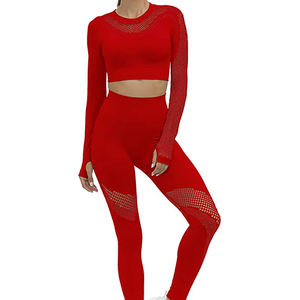 Conjunto de Yoga para Hombre al por Mayor, Diseño Sólido en la Parte Delantera, para Gimnasio y Entrenamiento, 2 Piezas, Sin Costuras, Alta Calidad, Antibacteriano y Transpirable - Product Image 4