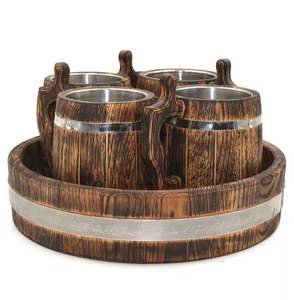 Taza de madera hecha a mano Taza de madera natural duradera para bebidas calientes y frías - Product Image 1