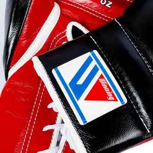 Latest Red Winning Lace up Boxing <b>Gloves</b> Premium Quality Cowhide Leather Competition <b>Gloves</b> Custom Logo Sparring <b>Gloves</b> - Product Image 2