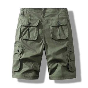Short pour homme Fashion Cargo Pocket Shorts pour hommes Shorts cargo personnalisés de couleur unie pour hommes Offre Spéciale coton cargo - Product Image 1