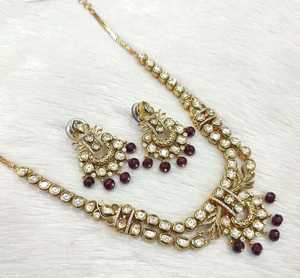 Meilleur Prix Indien Véritable Kundan Collier Ensemble Classique En Laiton Bijoux De Mariée pour Mariage Élégance Cadeau - Product Image 2