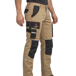 Pantalon de sécurité pour hommes, vêtements de travail personnalisés, panneaux réfléchissants, tissu robuste, plusieurs poches, coupe confortable, vêtements industriels OEM - Product Image 4
