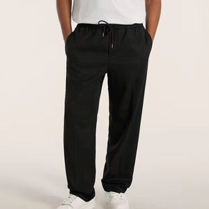 กางเกงวิ่งของผู้ชายกางเกงผ้าแคนวาสไซส์ใหญ่พิเศษพิมพ์โลโก้ขนาดกลางกางเกงวอร์มผ้าโพลีเอสเตอร์ผ้าคอตตอนธรรมดา - Product Image 1