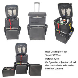 Grande Borsa per Pulizie con Ruote 3 in 1, Borsa a Rotelle per Prodotti per la Pulizia con Divisori Pieghevoli per Addetti alle Pulizie - Product Image 5