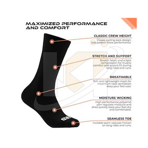 New Design Youth Breathable Wool Liner Customizable Cycling <b>Socks</b> with Team Grip for Men - Product Image 4