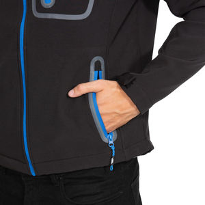 Chaqueta Softshell impermeable a prueba de viento para hombre con cuello levantado logotipo personalizado lona para senderismo al aire libre y aventuras en la montaña - Product Image 6