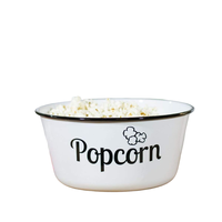 Nouveau bol à pop-corn de surface de couleur blanche standard à motif de concepteur Qualité supérieure Dernier bol élégant