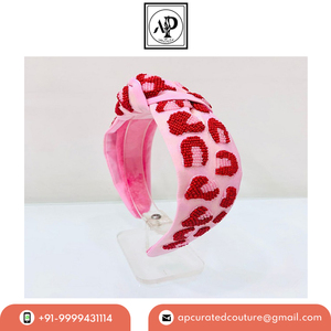 Diademas Indias Hechas a Mano con Estilo Anudado, Cuentas de Semillas Personalizadas, Hermosos Accesorios para el Cabello con Cuentas de Cristal y Pedrería - Product Image 3