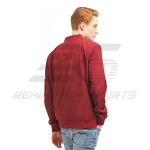 Vêtements personnalisés bombardiers pour hommes blouson aviateur coupe-vent uni décontracté pour hommes vente en gros - Product Image 5